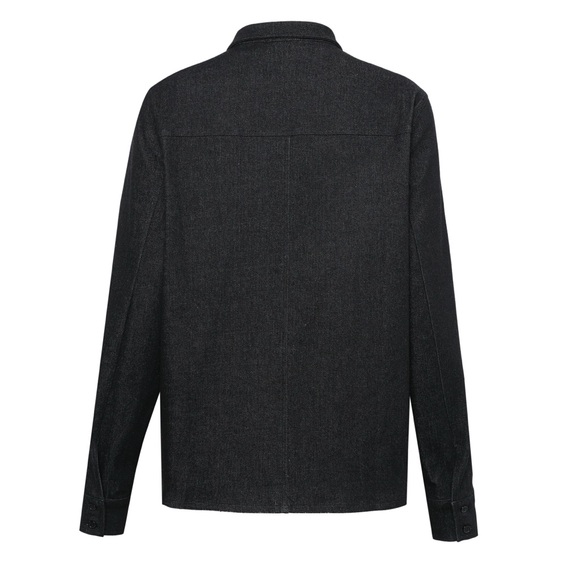 Black Denim Long Sleeve Button Down - Picture 2 of 4